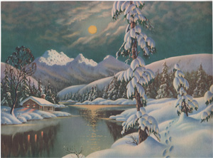 wm thompson cabin winter firewood
